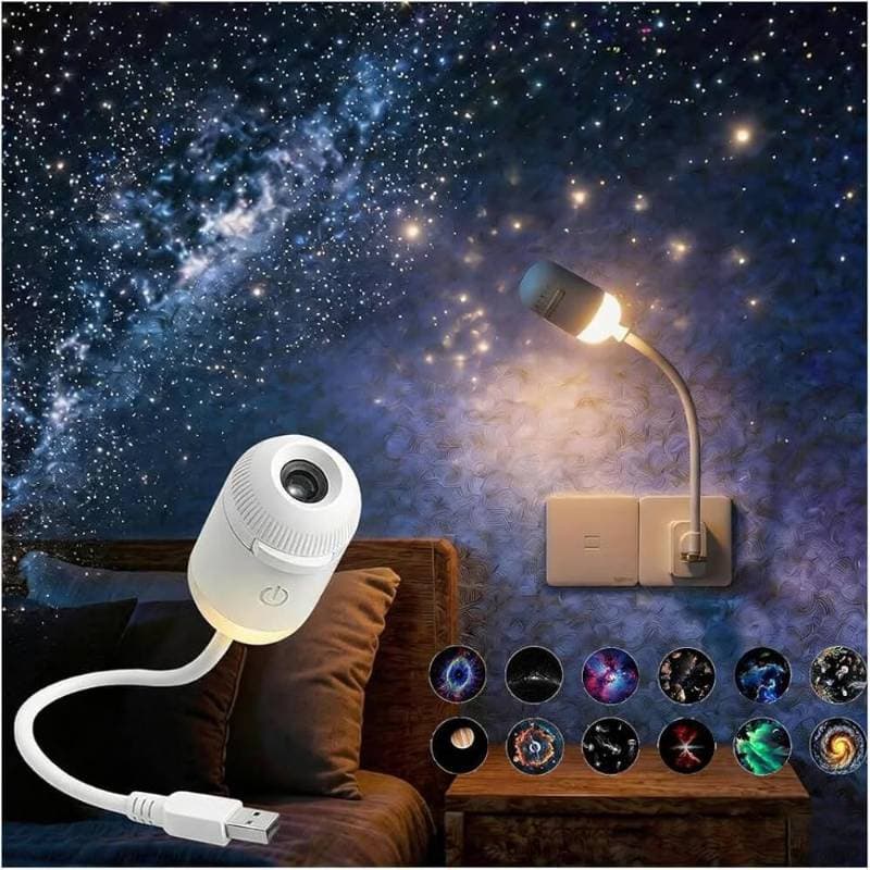 12Sliding  Galaxy Projector Night Light Projection Films (২ বছরে গ্যারান্টি)
