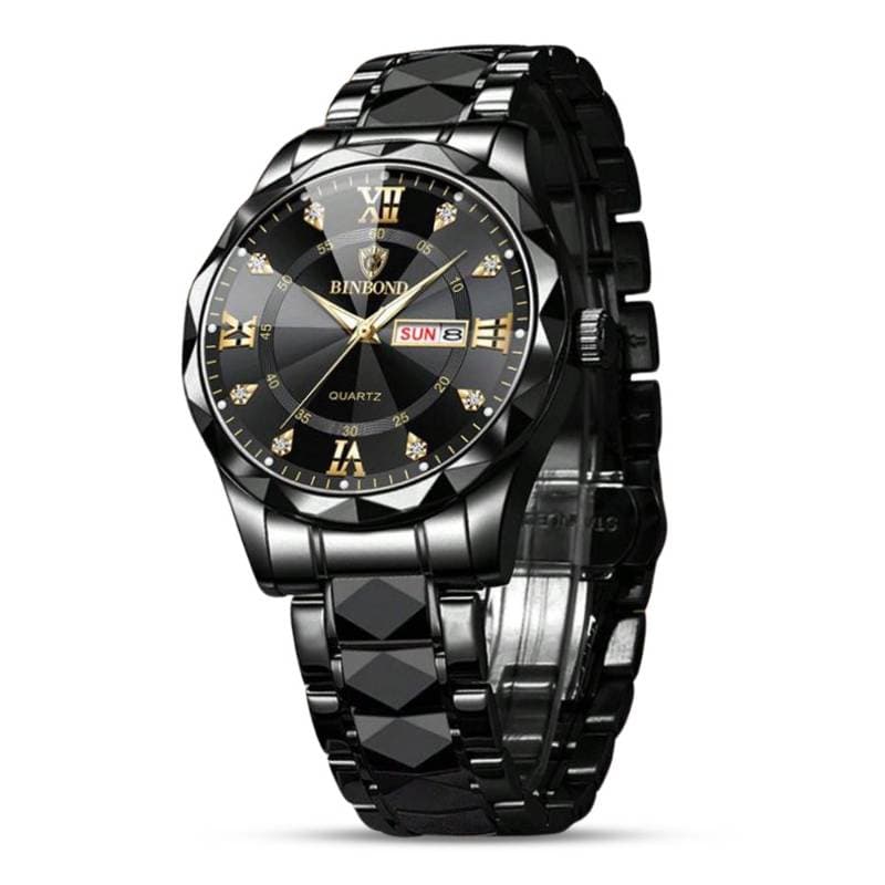 Binbon Luxury Watch (full black44) (১বছর গ্যারান্টি) thumbnail 4