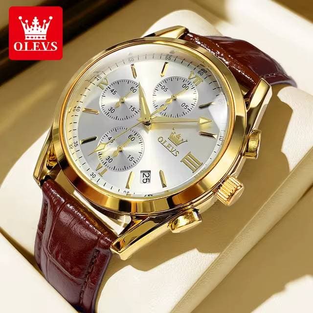 OLEVS Luxury Watch Original Waterproof(Leather03)