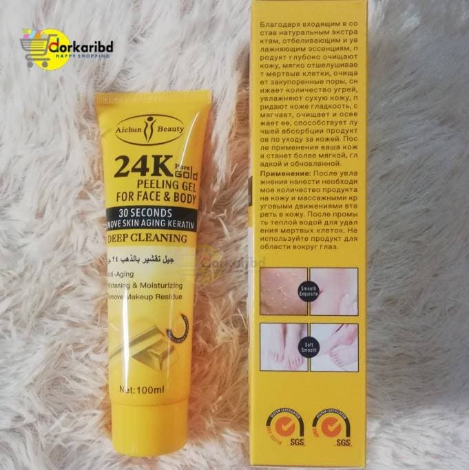 24K Pure Gold Peeling Gel for Deep Skin Cleansing and Moisturizing thumbnail 2
