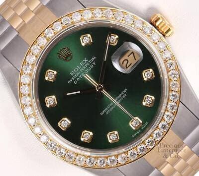 Ro-lex Diamonds Watch (green) thumbnail 3