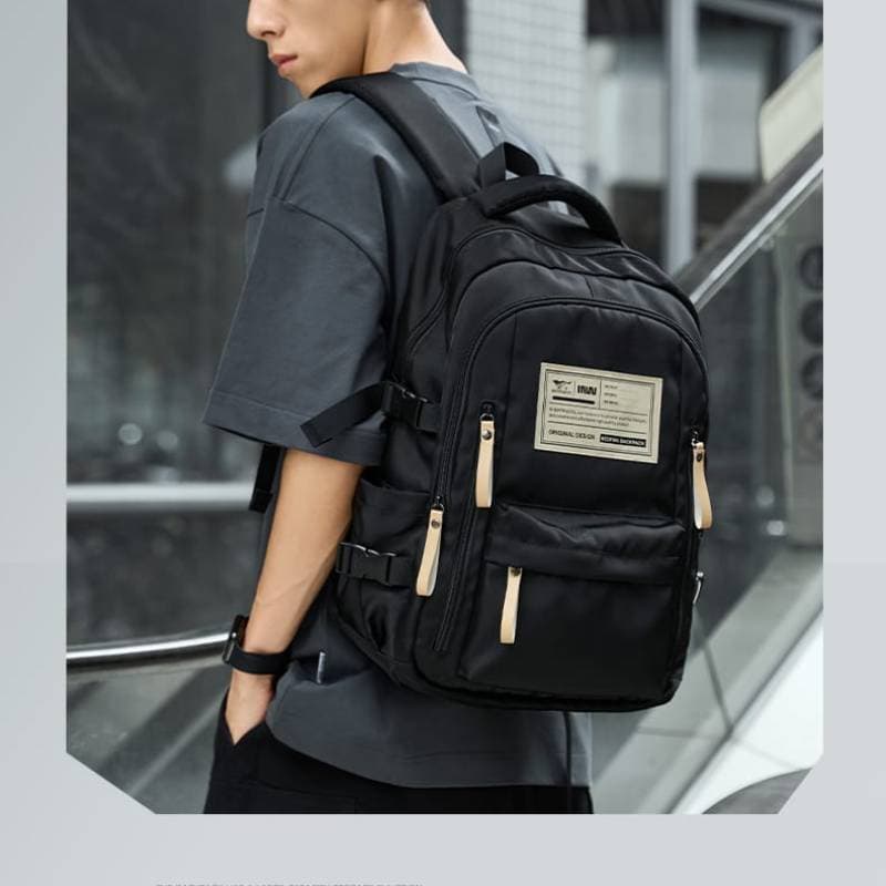Aesthetic Large Capacity Cute Backpack (Black) thumbnail 2