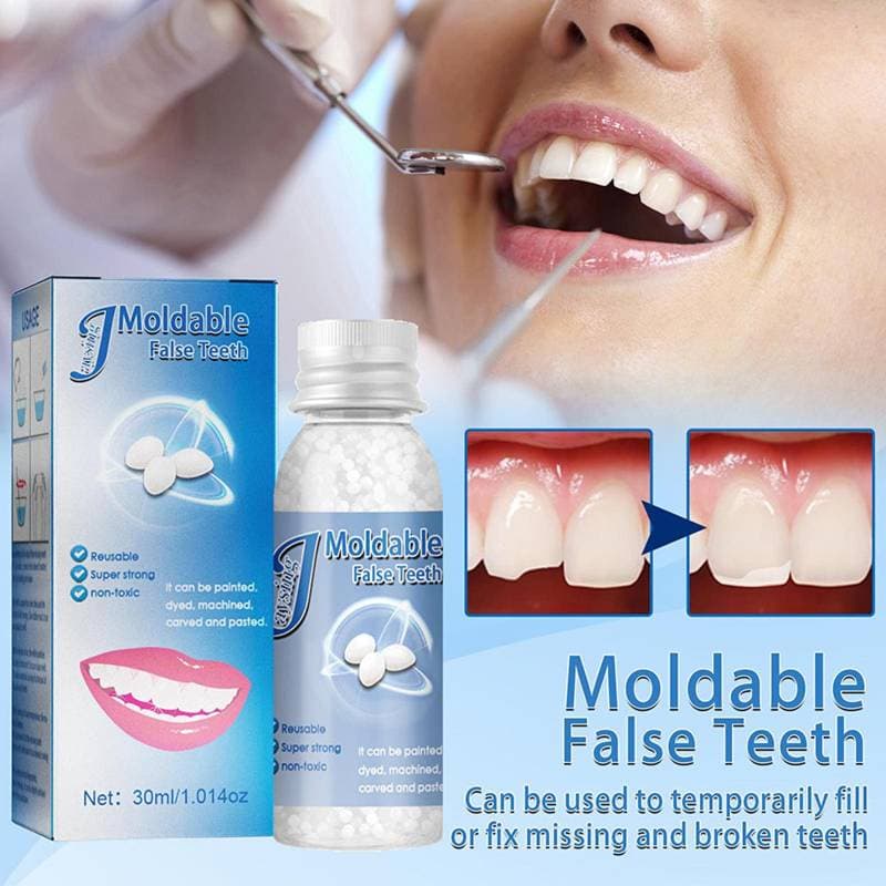 30g Resin Fake Teeth Solid Adhesive Temporary Teeth Repair Denture Adhesive Teeth thumbnail 2