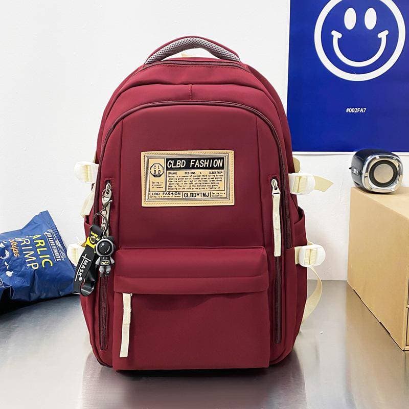 Aesthetic Large Capacity Cute Backpack (RED) thumbnail 3