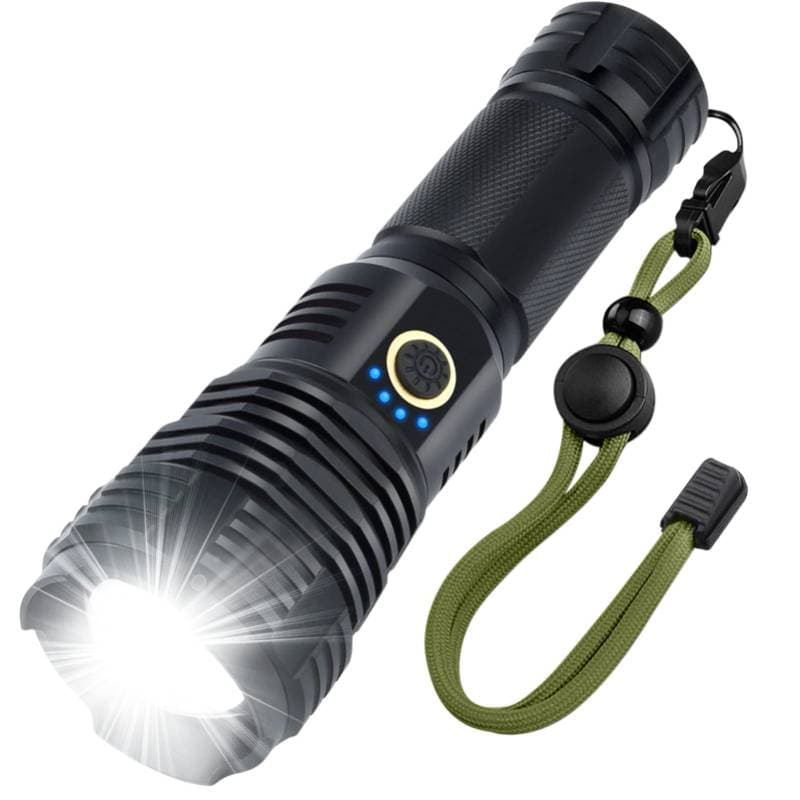 Rechargeable Zoom LED Flashlight USB Torch Light thumbnail 3