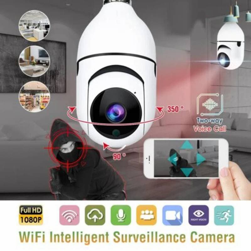 V380 বাল্ব সিস্টেম 360° মুভিং WI-FI আইপি ক্যামেরা thumbnail 3