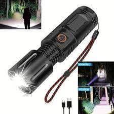 LED TORCH LIGHT, WATERPROOF WITH POWER BANK(2 বছর গ্যারান্টি) thumbnail 2
