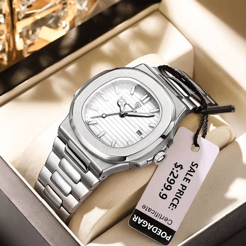 Poedagar 613 Luxury Watch (White color ১বছর গ্যারান্টি) thumbnail 2