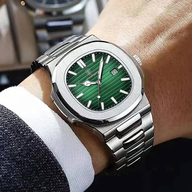 Poedagar 613 Luxury Watch (green colour ১বছর গ্যারান্টি) thumbnail 3