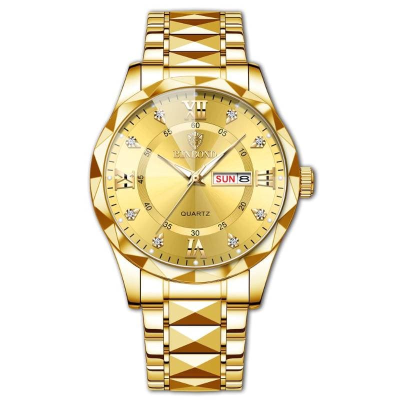 Binbon Luxury Watch (golden44)  (১বছর গ্যারান্টি) thumbnail 2