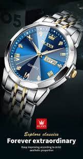 OLEVS Luxury Stainless Steel Waterproof Watche  (blue ১ বছর গ্যারান্টি) thumbnail 4
