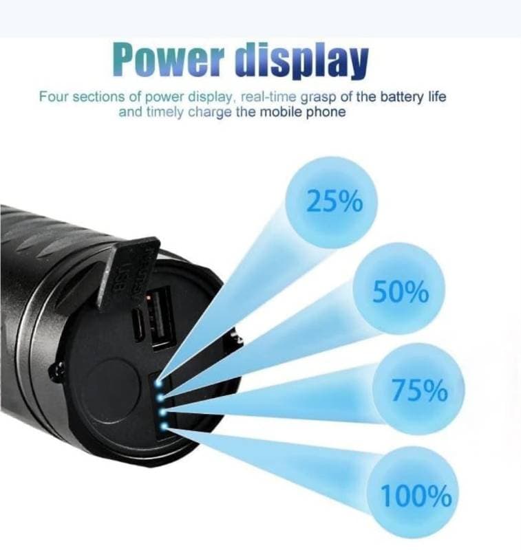 30,000mah JAPANI Bronze TORCH LIGHT, WITH POWER BANK(2 বছর গ্যারান্টি) thumbnail 3
