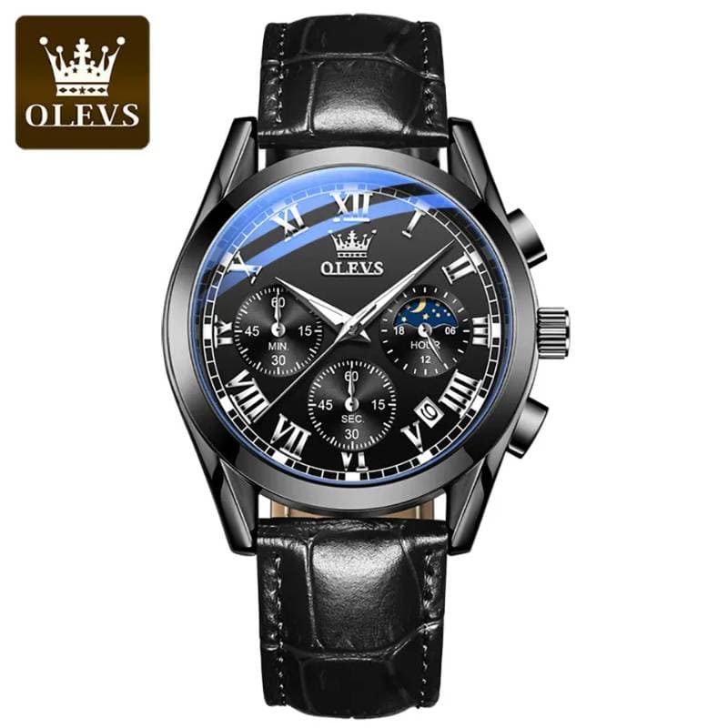 OLEVS Luxury Watch Original Waterproof(full black ) thumbnail 2