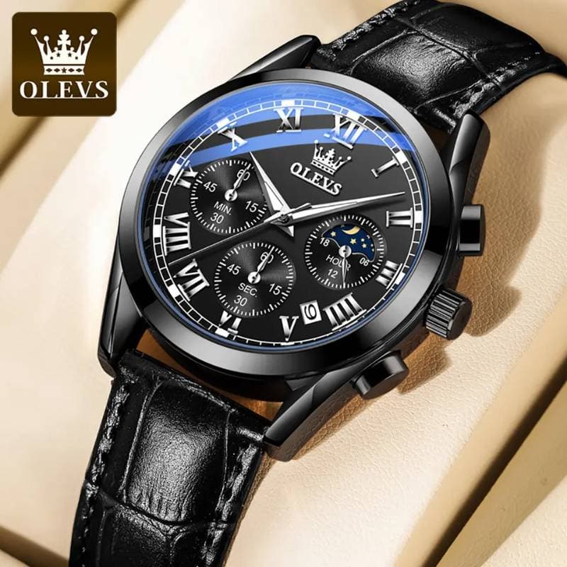 OLEVS Luxury Watch Original Waterproof(full black )