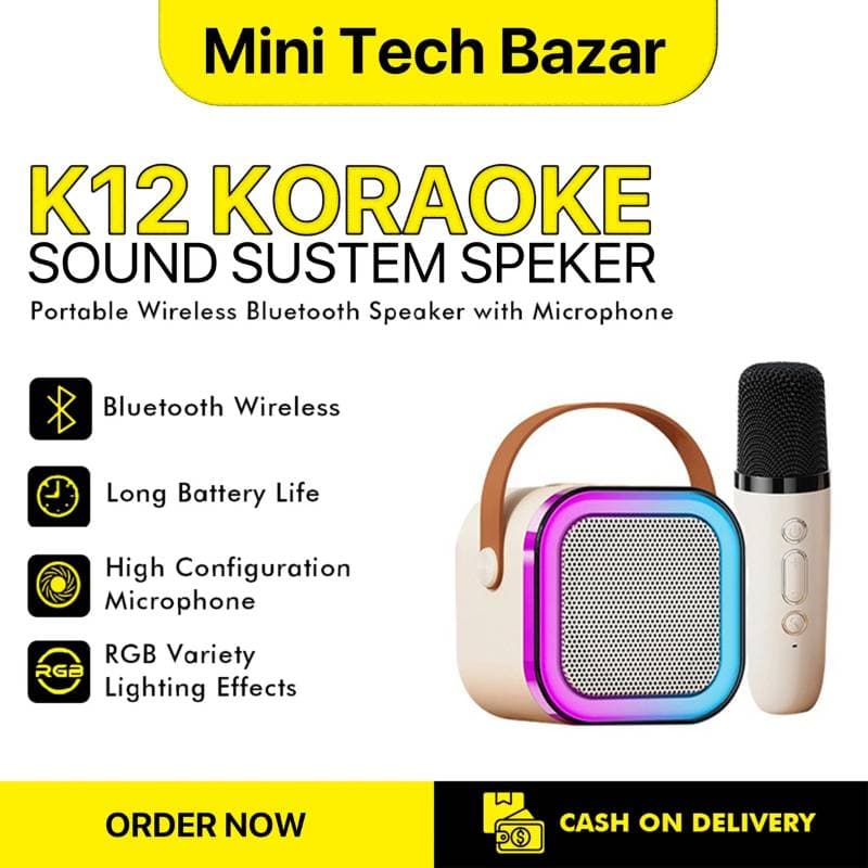 K12 Portable Karaoke Speaker With Wireless Microphone thumbnail 4