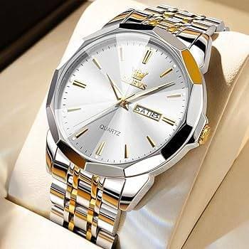 OLEVS Luxury Stainless Steel Waterproof Watche(White১ বছর গ্যারান্টি) thumbnail 2