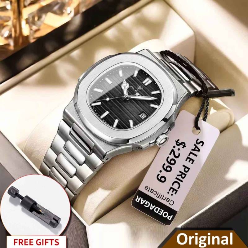 Poedagar Watch(Silver Black11)
