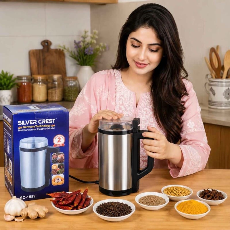 Germany Technology Silver Crest Stainless Steel Electric Grinder