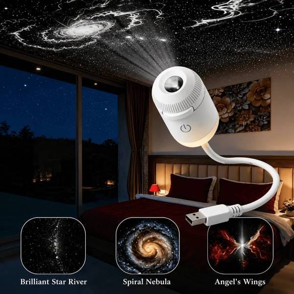 Galaxy Projector Night Light with 12 Sliding Projection Films
